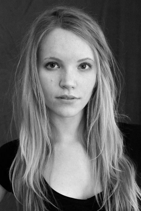 Tamzin Merchant as seen in a black-and-white headshot in January 2011
