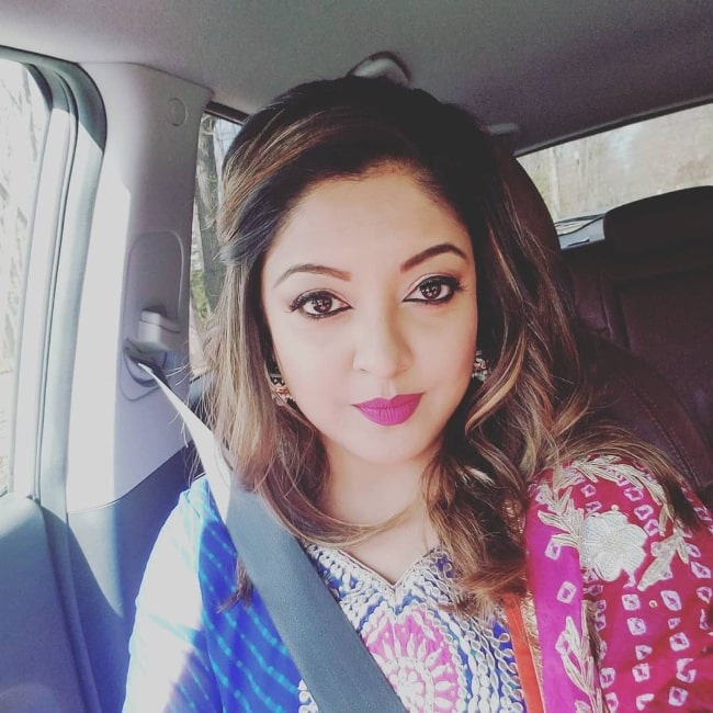 Tanushree Dutta as seen in a picture taken in April 2018