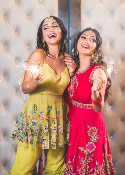 Tanya Sharma as seen in a picture taken with her sister Kreetika Sharma at the Gallops Restaurant in Mumbai in October 2019