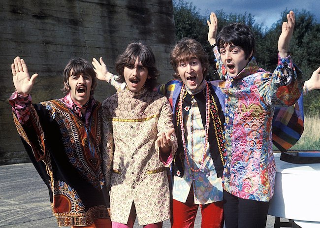 The Beatles during Magical Mystery Tour in 1967 - Paul McCartney (Extreme Right)