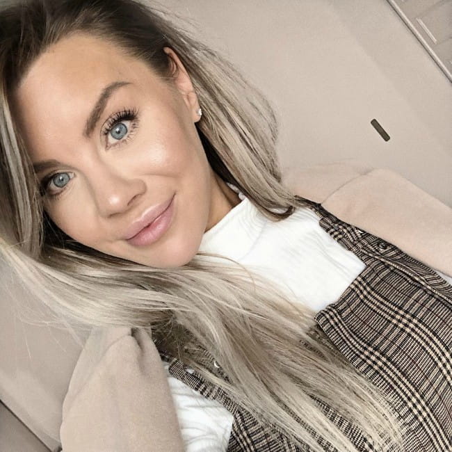 Therése Lindgren in an Instagram selfie as seen in March 2019