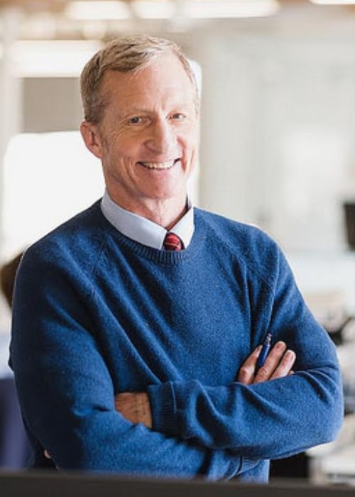 Tom Steyer as seen while smiling in a picture taken in February 2016