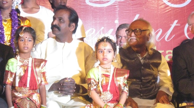 Vairamuthu and Jayakanthan as seen in 2012