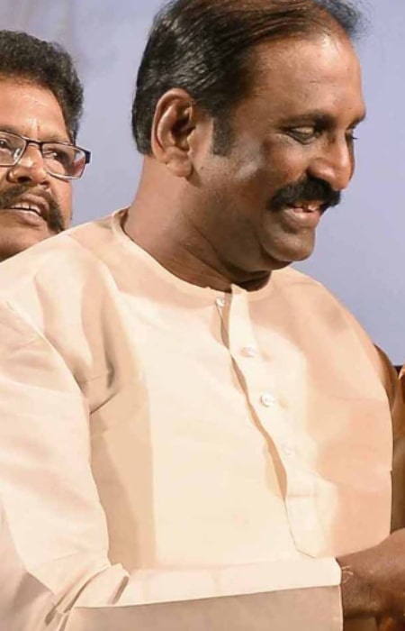 Vairamuthu at the audio launch of Lingaa as seen in 2014