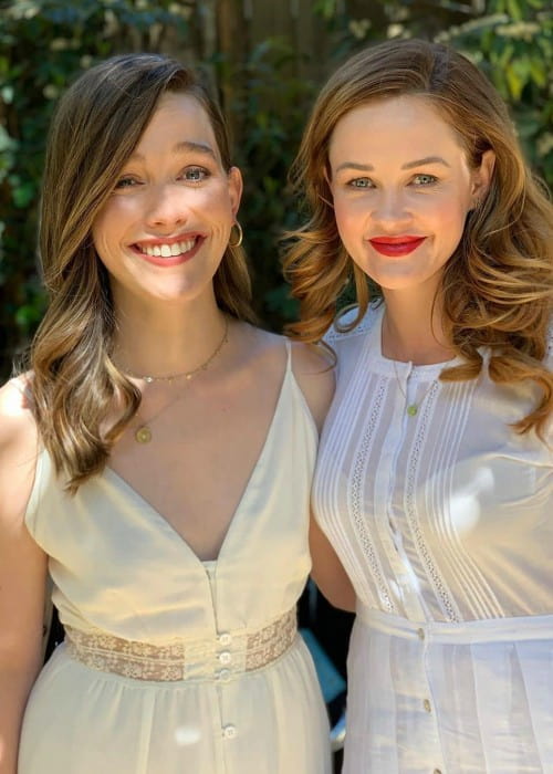 Victoria Pedretti (Left) and Ambyr Childers as seen in December 2019
