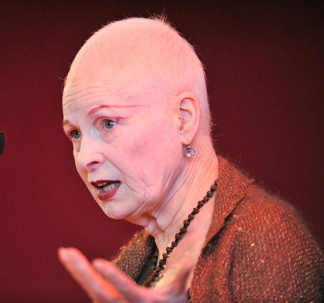 Vivienne Westwood as seen while in a conversation with Shami Chakrabarti in March 2014