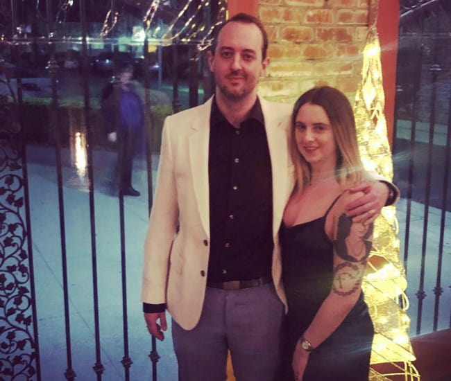 Wolfgang Gartner with his wife as seen in December 2018