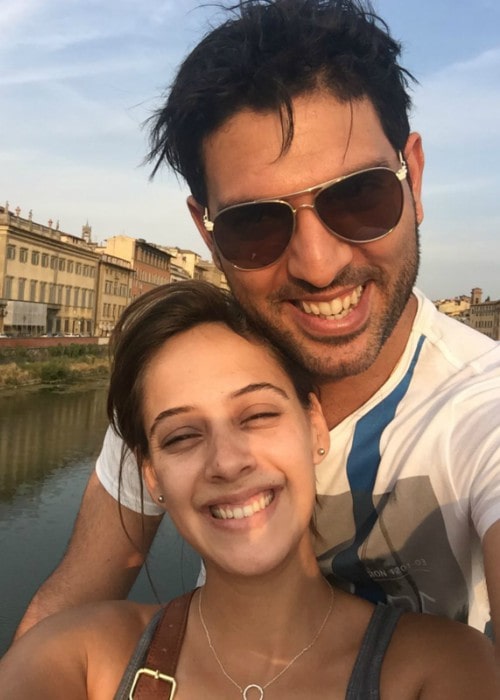 Yuvraj Singh and Hazel Keech in a selfie in November 2019