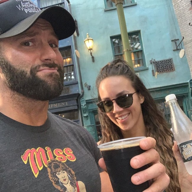 Zack Ryder with his wife Chelsea as seen in January 2019