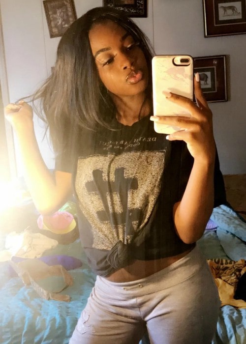 Zaria Mosley in a selfie in April 2019