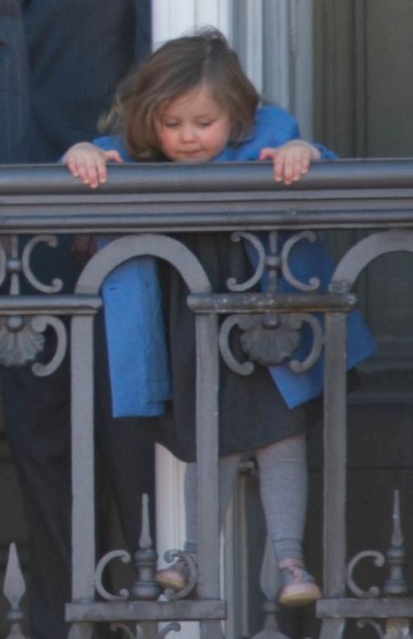 A young Princess Isabella of Denmark as seen on the occasion of Queen Margrethe II's 70th birthday on April 16, 2010