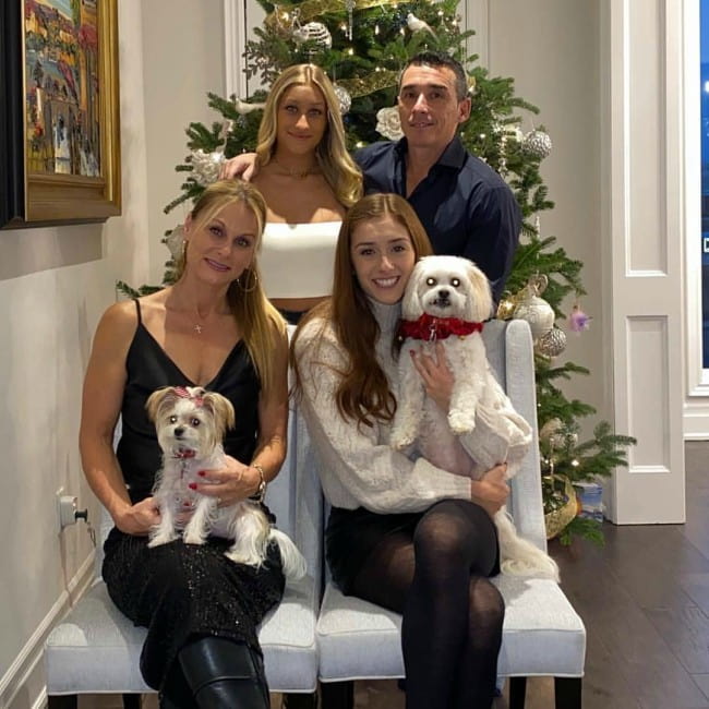 Abbey Nolet with her family as seen in December 2019