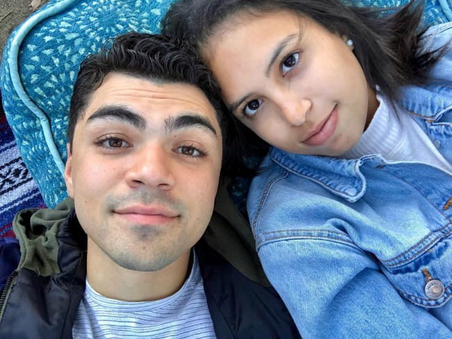 Adam Irigoyen and Brielle J. Honorat in a selfie as seen in September 2019