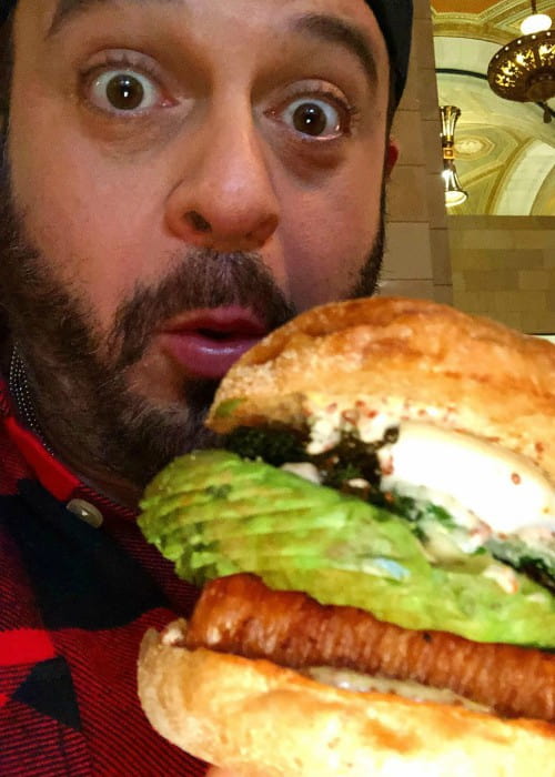 Adam Richman in an Instagram selfie as seen in February 2020