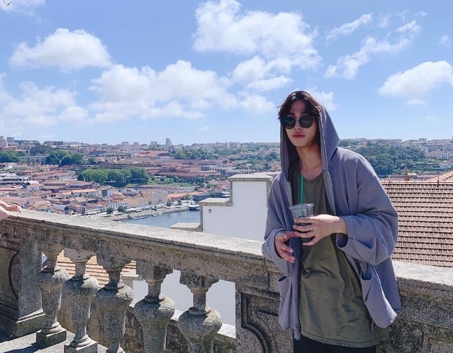 Ahn Hyo-seop as seen in a picture with a stunning backdrop in August 2019