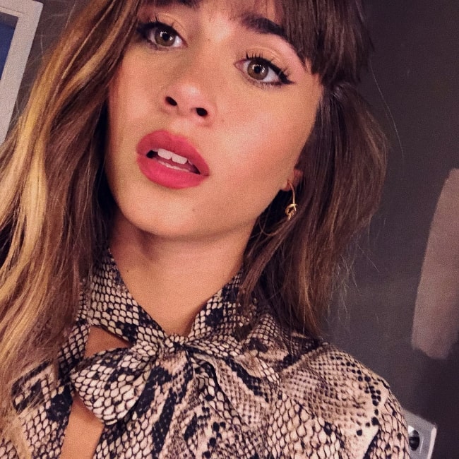 Aitana as seen while taking a selfie in August 2018