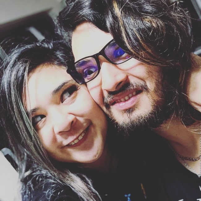 Akidearest as seen in a selfie taken with her beau Joey, The Anime Man in February 2020