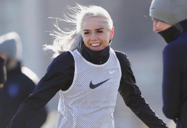 Alex Greenwood during a practice session in February 2019