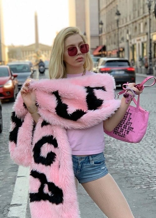 Aleyna Tilki as seen while posing for the camera in Paris, France in September 2019