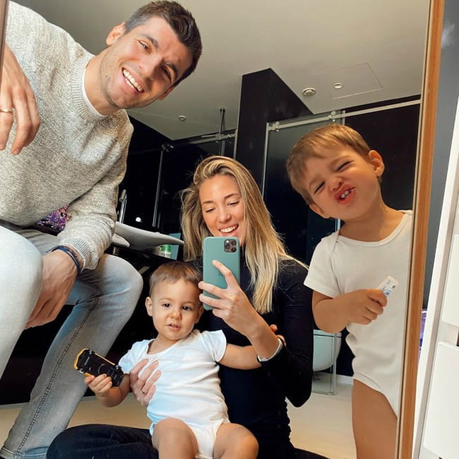 Alice Campello with her family as seen in February 2020