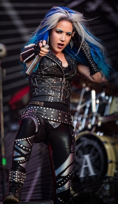 Alissa White-Gluz as seen in a picture taken at Wacken Open Air in 2018