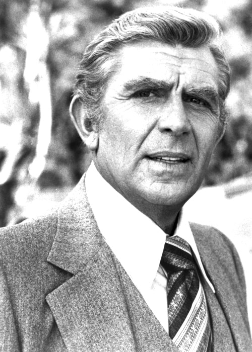 Andy Griffith as seen in a black-and-white picture