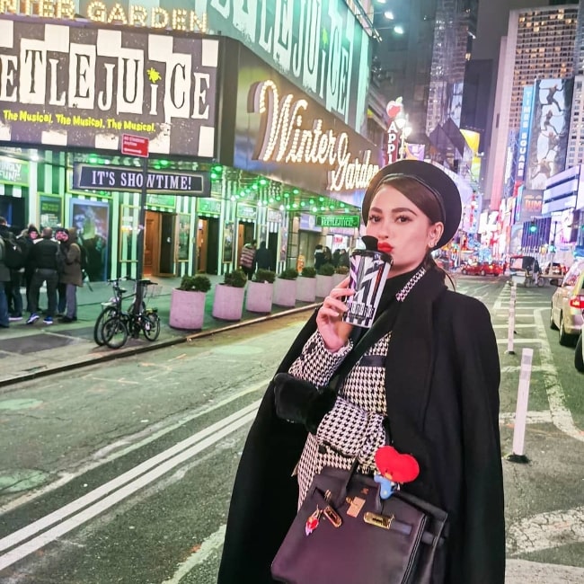 Arci Muñoz as seen in a picture taken at the Times Square in New York City, New York in December 2019