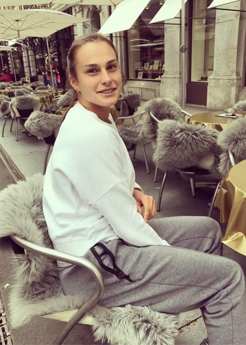 Aryna Sabalenka in an Instagram post as seen in April 2017