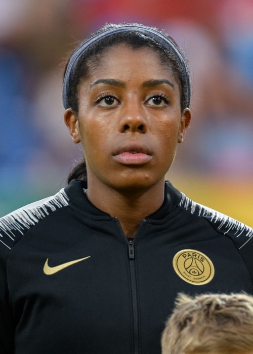 Ashley Lawrence as seen in a picture taken during the UEFA Women's Champions League 2019 Final Round of 32 SKN St.Poelten vs. Paris Saint Germain on September 12, 2018