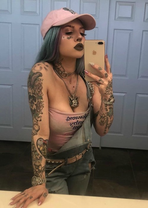 Baby Goth in a selfie as seen in August 2019. 