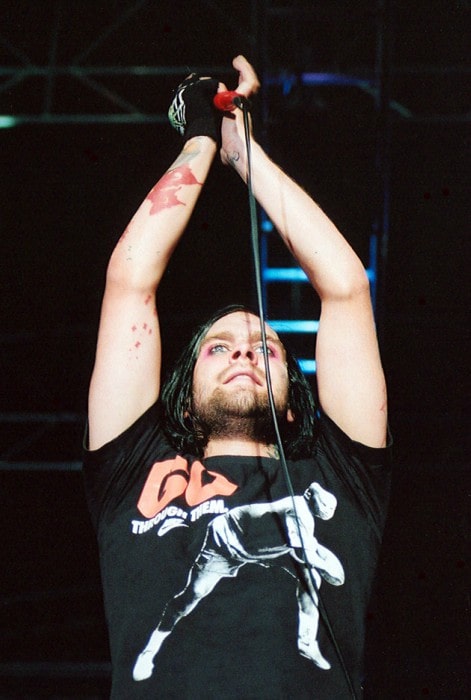 Bert McCracken during a concert