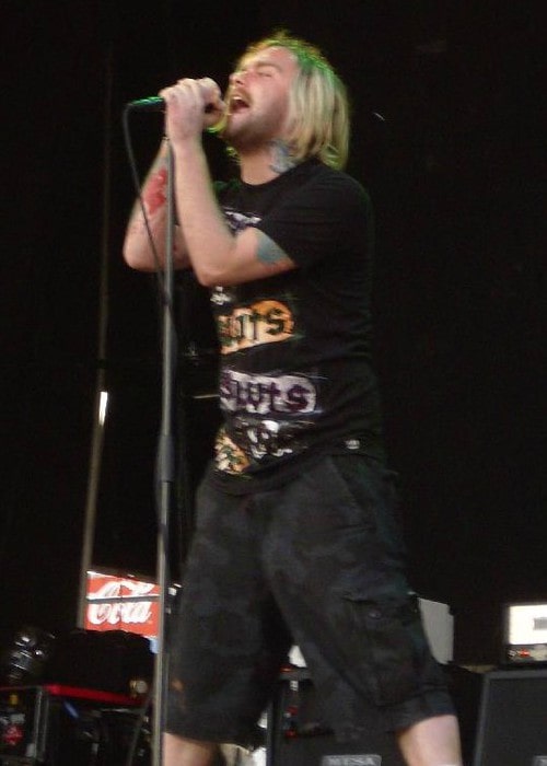 Bert McCracken during a performance in June 2007