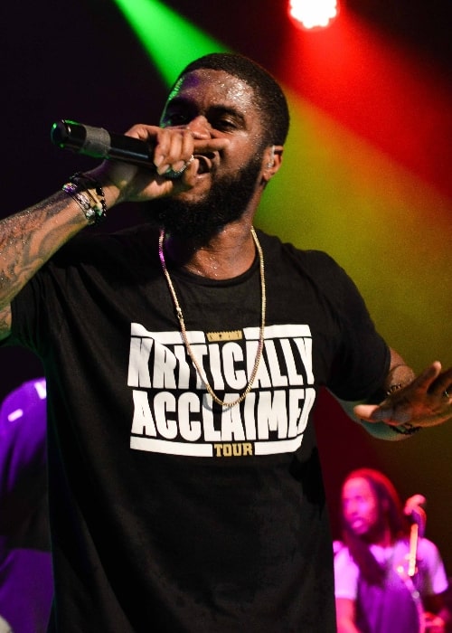 Big K.R.I.T. as seen while performing during his 'Kritically Acclaimed Tour' in Macon, Georgia, United States in December 2015