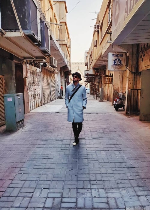 Billy Crawford as seen while posing for the camera in Dammam, Saudi Arabia in December 2019