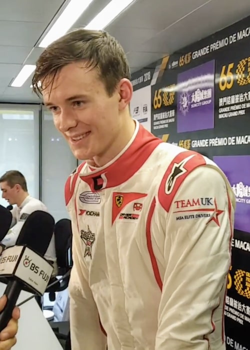 Callum Ilott as seen in a picture taken on the sidelines of the 2018 Macau Grand Prix on November 17