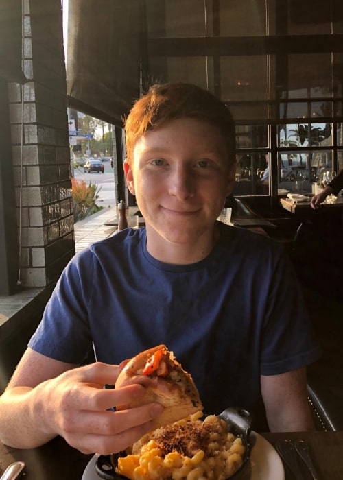 Carter Hastings as seen while enjoying a lobster roll in Los Angeles, California, United States in June 2019