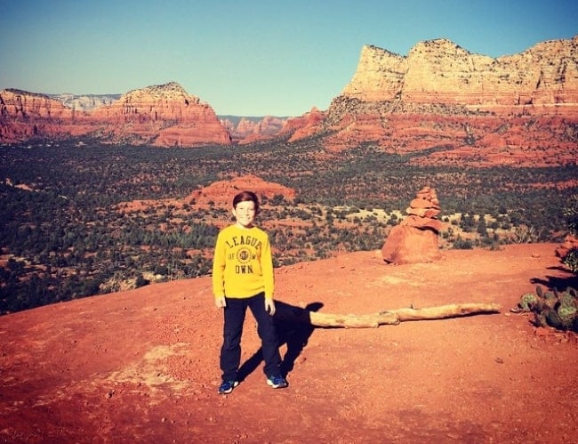 Carter Hastings as seen while posing for the camera after hiking to Bell Rock in Yavapai, Arizona, United States in December 2014