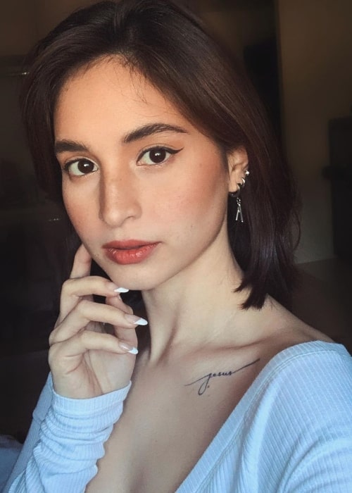 Coleen Garcia as seen while taking a selfie in Quezon City, Philippines in January 2020