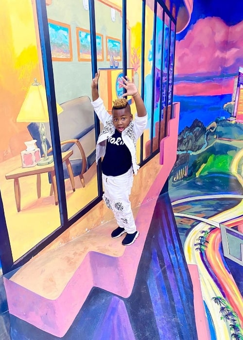 DJ Panton as seen while posing for a fun picture at the Museum of Illusions in January 2020
