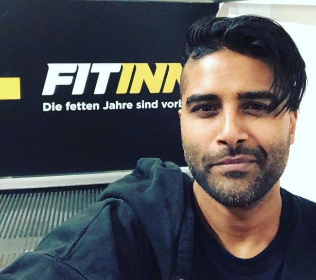 Dave Baksh as seen while taking a selfie at Hollywood Megaplex Gasometer in Vienna, Austria in January 2020