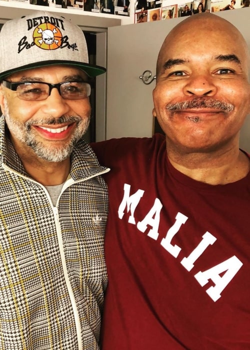 David Alan Grier as seen in a picture taken with his friend, journalist Ed Gordon in January 2020