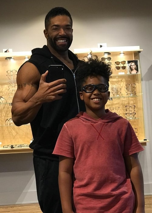 David Otunga as seen in a selfie taken with his son David Daniel Otunga Jr. in October 2017