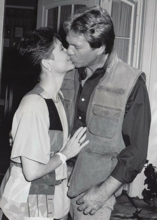 Dee Wallace as seen in a picture taken while sharing a romantic moment with her late husband actor Christopher Stone in the past