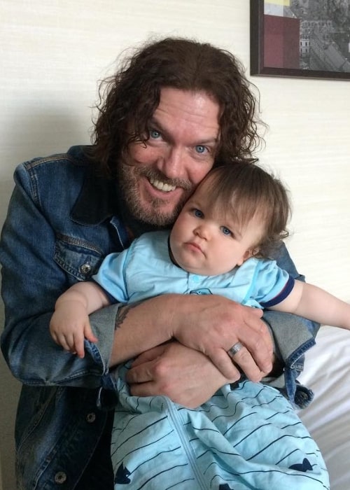 Dizzy Reed as seen while posing for a picture with his grandson Riley in June 2017