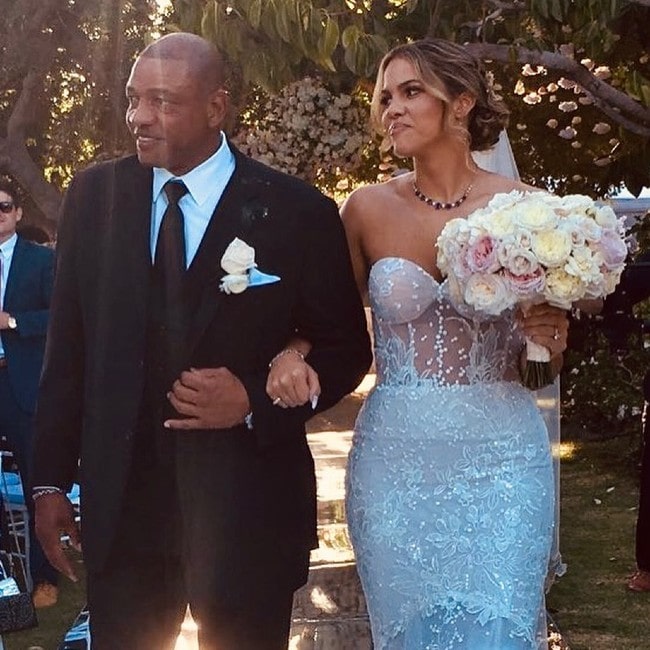 Doc Rivers with his daughter as seen in September 2019