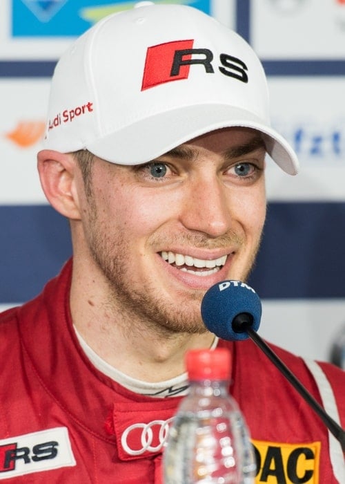 Edoardo Mortara as seen in a picture taken during a press conference on October 18, 2014
