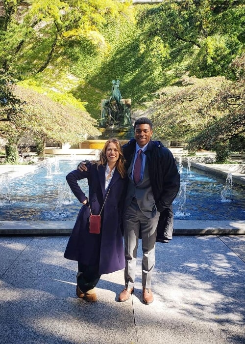 Eli Goree as seen while posing for a picture alongside Bethany Joy Lenz at the Art Institute of Chicago in Chicago, Illinois in October 2018