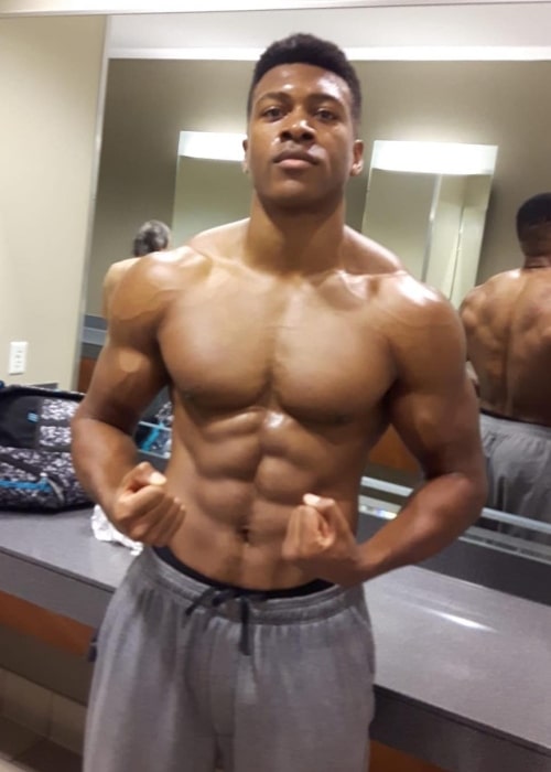 Eli Goree as seen while posing shirtless for the camera showing his well-toned body in Los Angeles, California, United States in June 2018