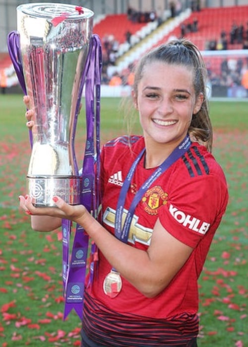 Ella Toone after winning the 2018-19 FA Women's Championship with Manchester United, in May 2019