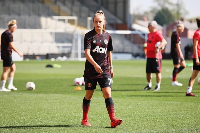 Ella Toone during a Manchester United training session in June 2019